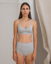 BASERANGE SOFT soft series collection bamboo fiber bamboo cotton bra underwear without steel ring France BAS-BRSO-BA-SU25-Grey Melange